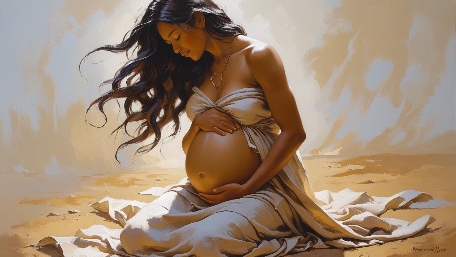 kneelingpregnant 1